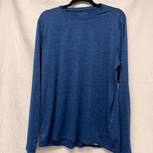 Men's Patagonia Blue Capilene Cool Daily Long Sleeve T eeM